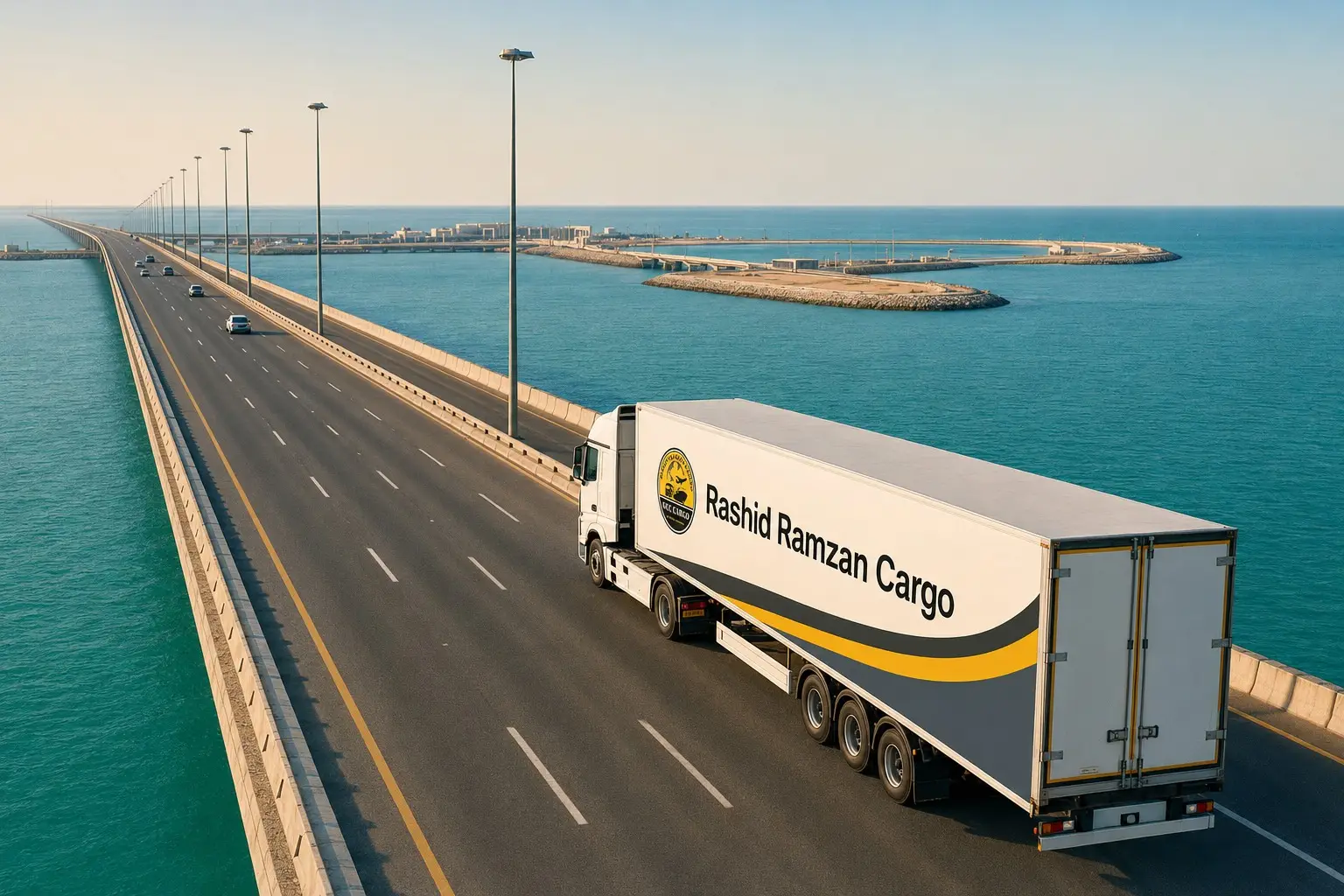 Cargo route from Dubai to Bahrain