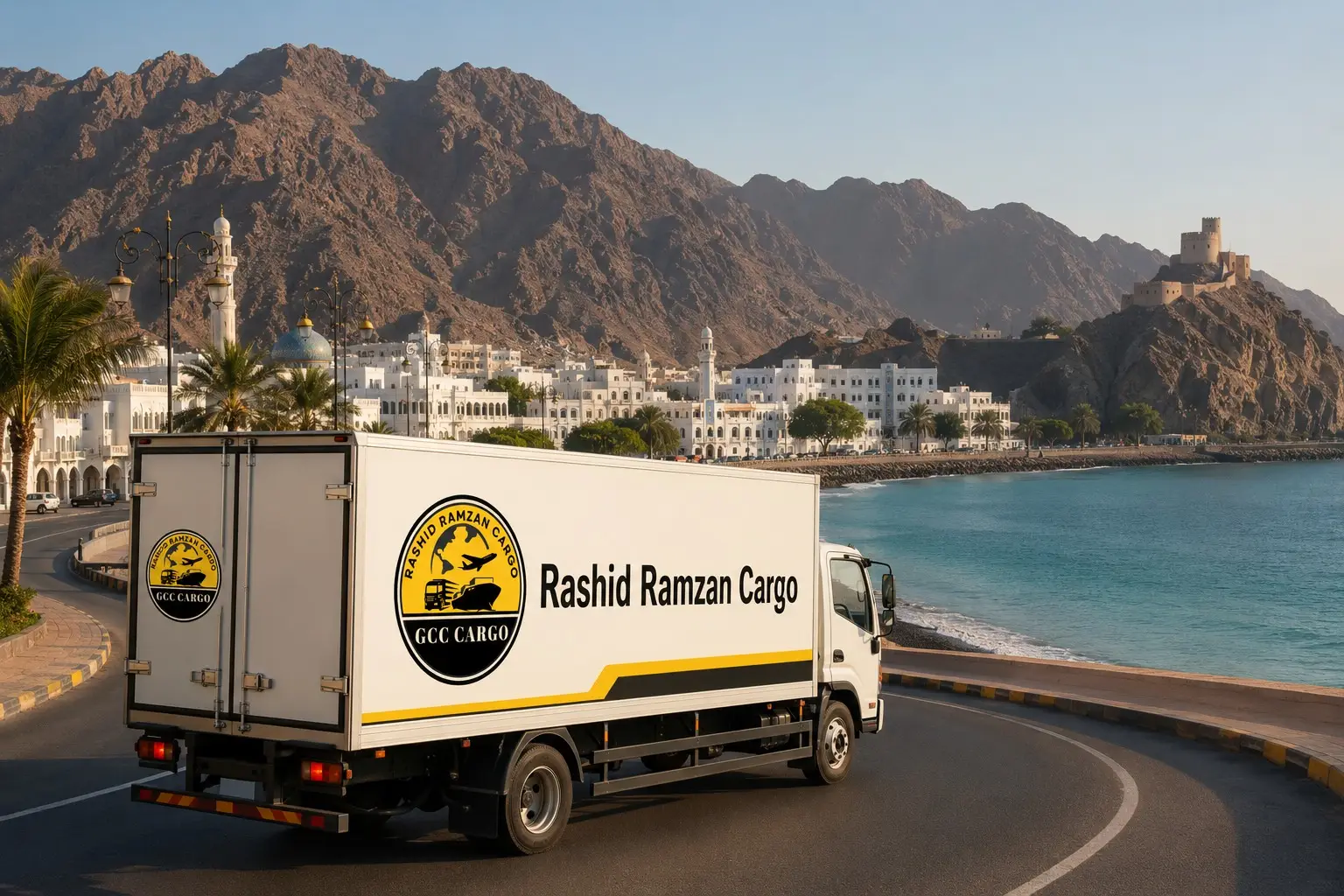 Cargo route from Dubai to Oman