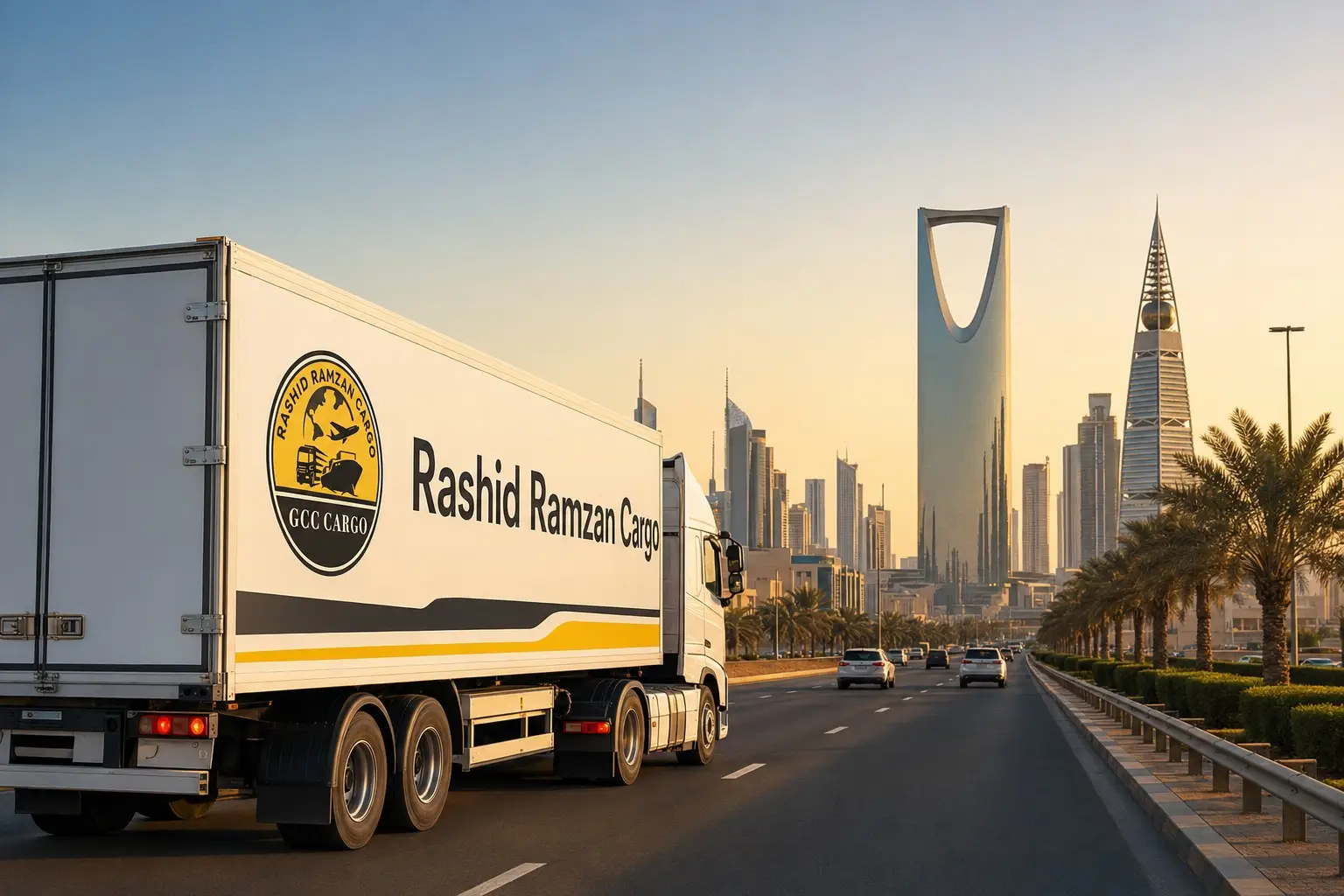 Cargo route from Dubai to Saudi Arabia