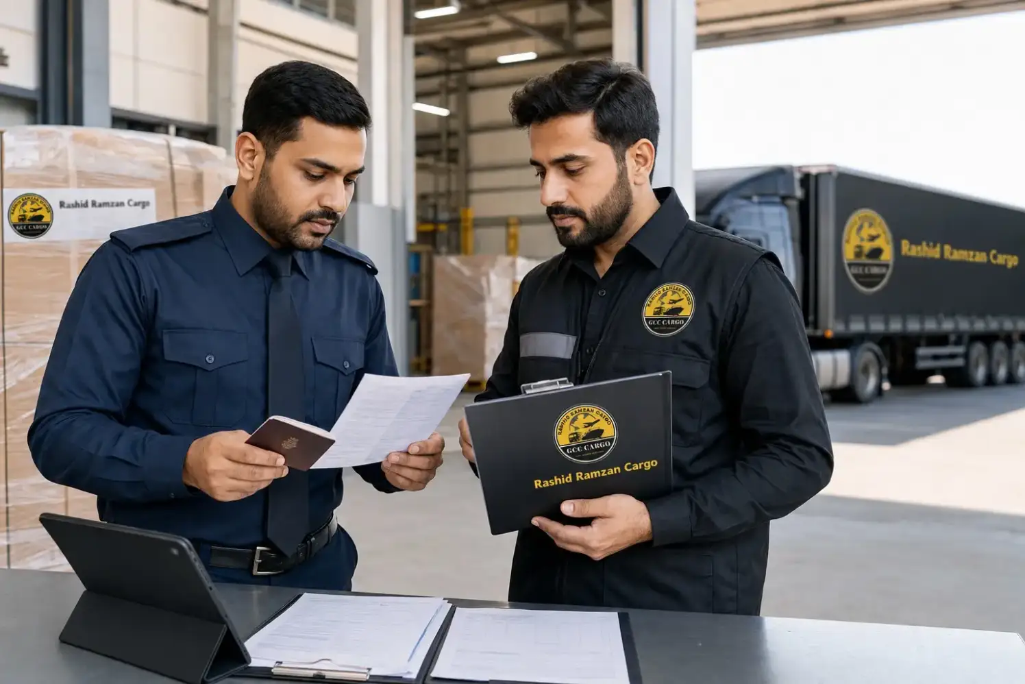 Customs documentation prepared for a shipment