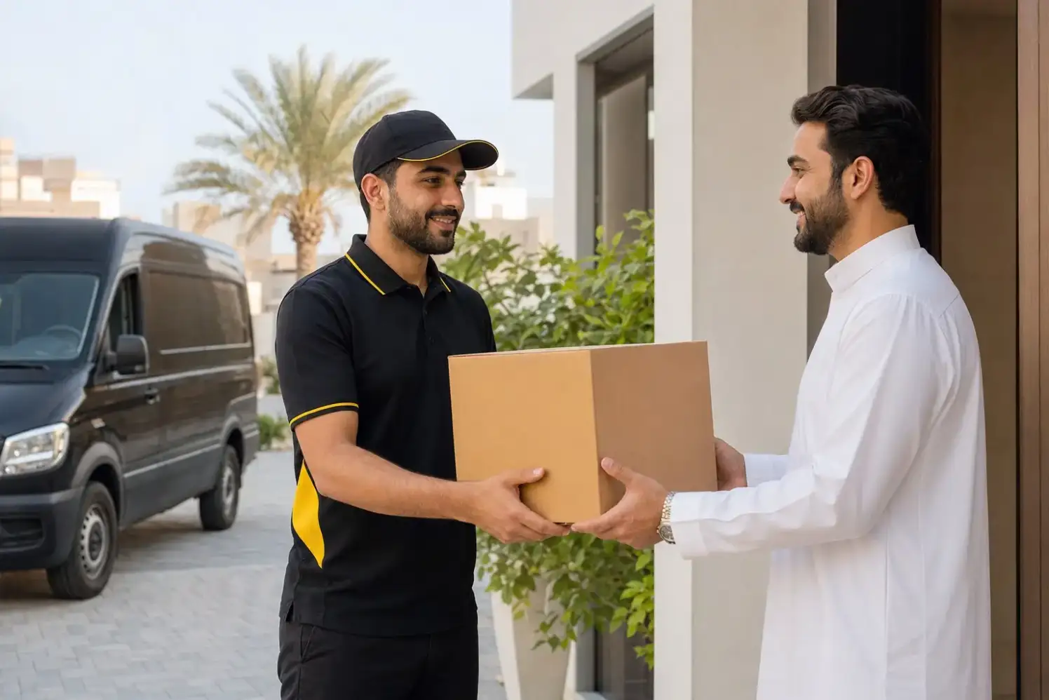 Door-to-door cargo delivery to a customer