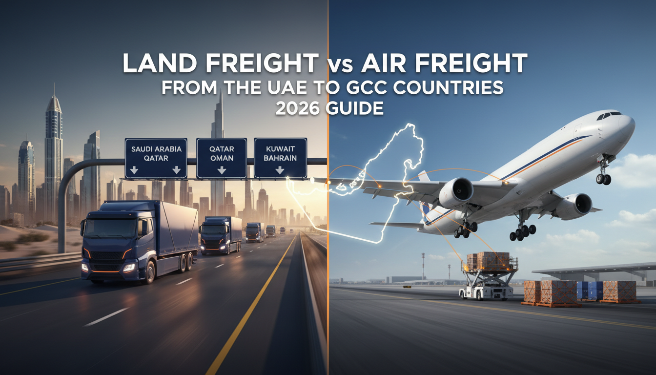 Land Freight vs Air Freight from the UAE to GCC Countries (2026 Guide)